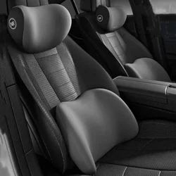 Memory Foam Car Headrest/Lumbar Back Support Breathable Car Headrest Cushion Relieve Stress Waist Support Car Seat Pillow