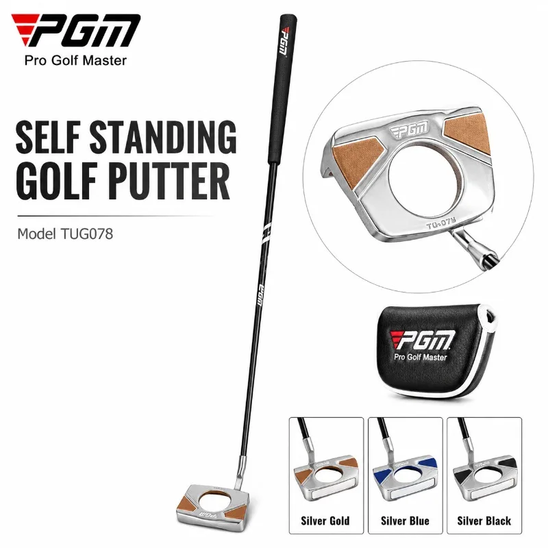 PGM Golf Putter Self Standing Aiming Line Ball Pickup Stainless Steel Head Carbon Shaft EVA Grip TUG078