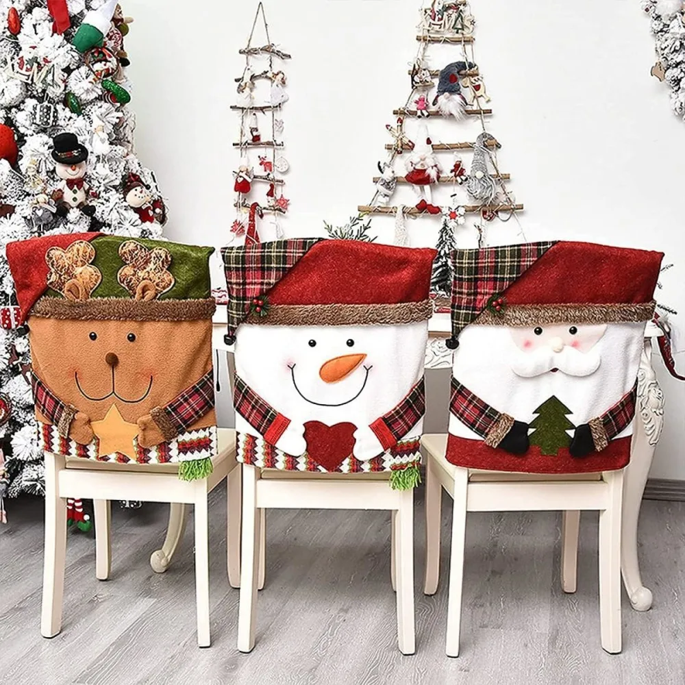 Christmas Decoration Chair Set Stool Set New Doll Chair Cover Europe and the United States Decorative Home Furnishings Supplies