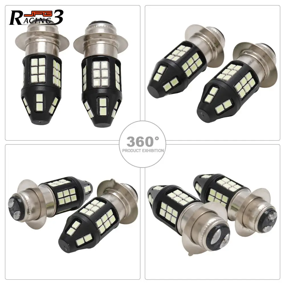 Motorcycle Ice Blue LED 2Pcs Durable Headlight Light Bulbs Low High Beam 100W For Yamaha ATVS YFM 350 400 450 660 700 Raptor