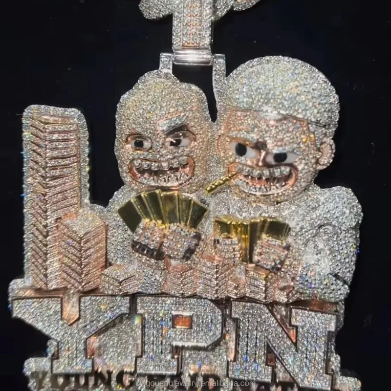 

Кулон с буквами LYEE CYEE LYN, сверкающее медное ожерелье с моассанитом, персонализированное ожерелье в стиле хип-хоп, блестящий подарок для женщин