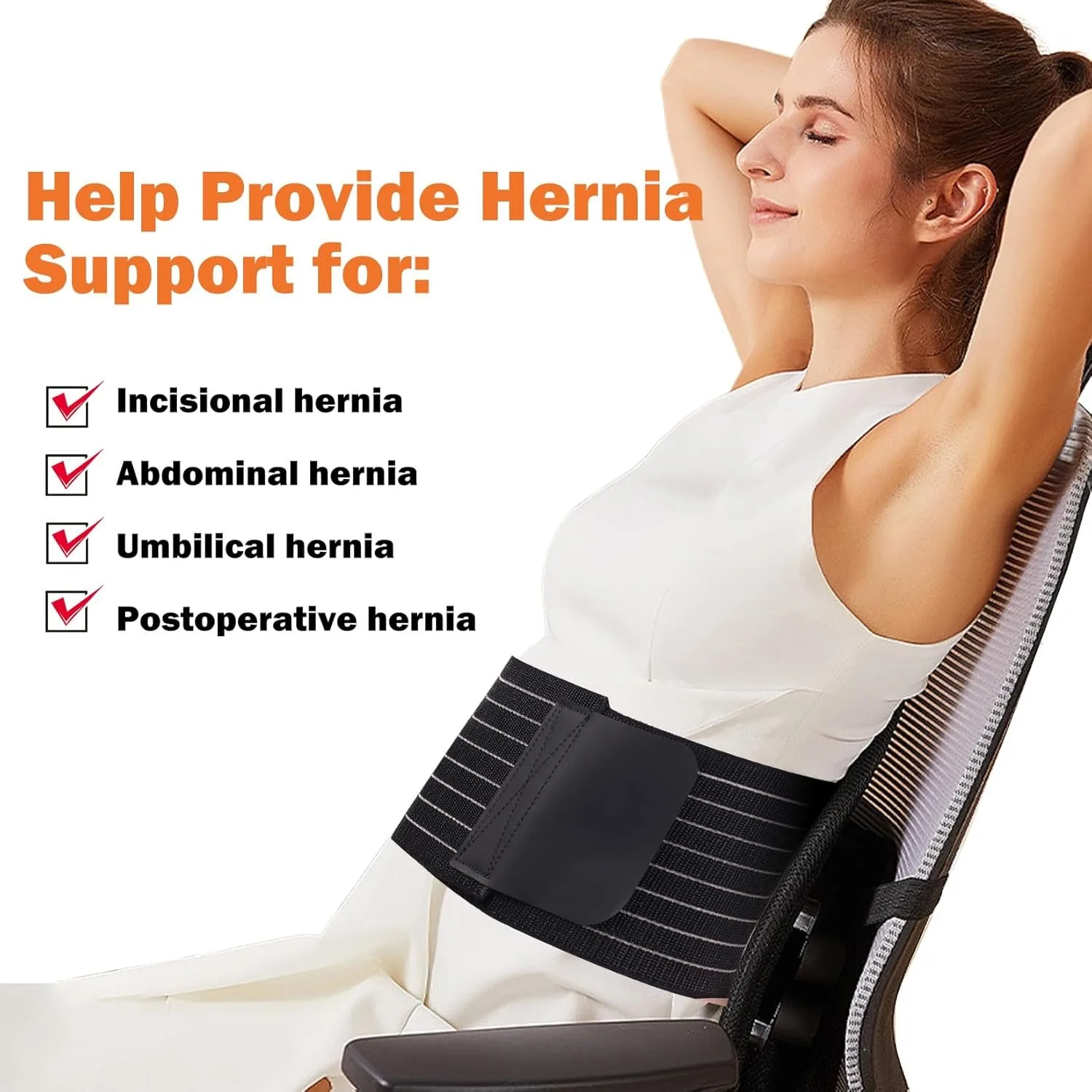 YANBIGUO Hernia Belt for Men&Women Pre Post-Surgery,Abdominal Binder Adjustable Truss Support with Compression Pad for Incisiona