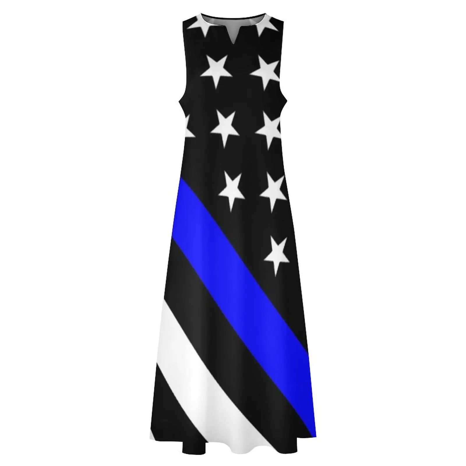 Police: Black Flag & The Thin Blue Line Long Dress prom clothes chic and elegant woman dress Dress