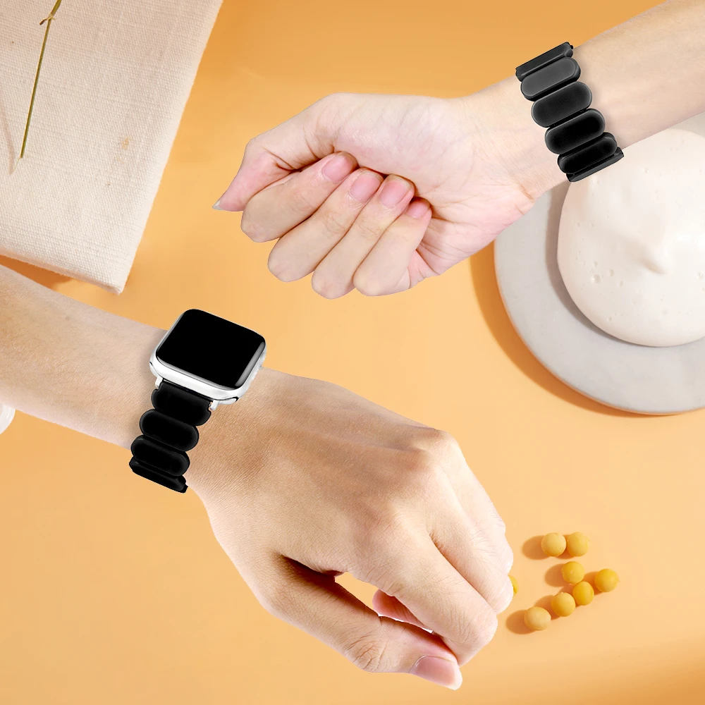 Cinturino in resina per cinturino Apple Watch 38mm 40mm 41mm 42mm 44mm 45mm 49mm Cinturino in resina con forza elastica correa iwatch serie 9 8 7 SE 6 5