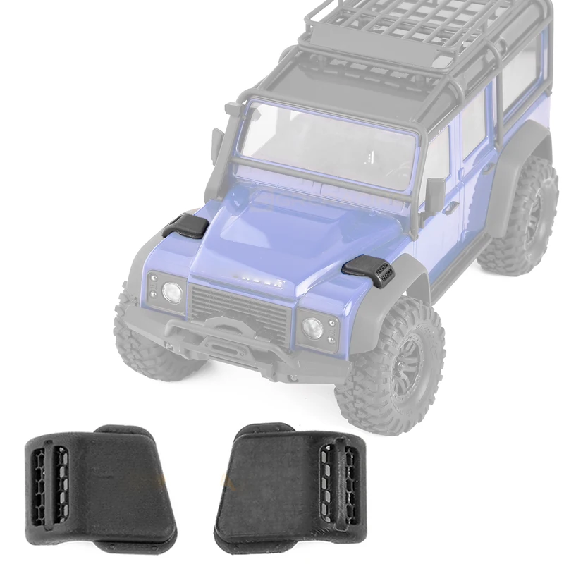 TRX4M 2 Pcs Simulation Plastic Cover Air Intake Grille Snow Cover for 1/18 RC Crawler Car Traxxas TRX4-M Defender Upgrade Parts