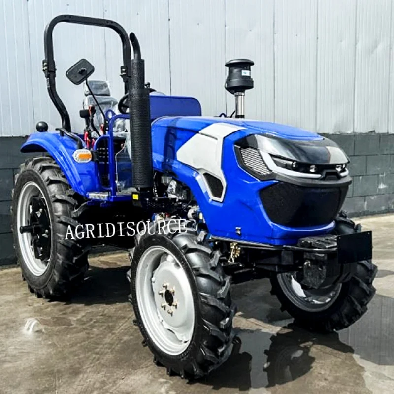 Tractor agrícola de 70HP con piezas de repuesto, remolque de azada trasera de cargador delantero y cabinas, tractor de huerto, Etiopía, fabricado en China