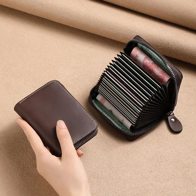 

RFID Blocking Card Holder Multi-card Organizer Business Minimalist Men Wallet Passport ID Badge Holder Business Card Case