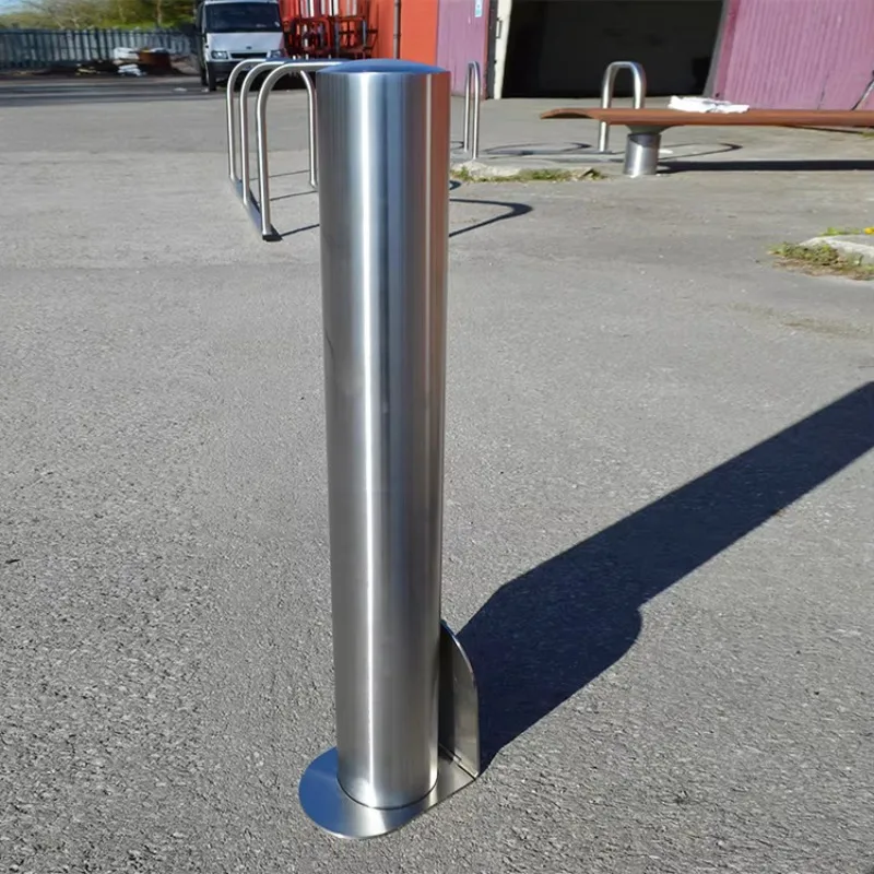 Stainless Steel Removable Bollard Metal Barricade Post Guard Security Lock Bollards For Driveway