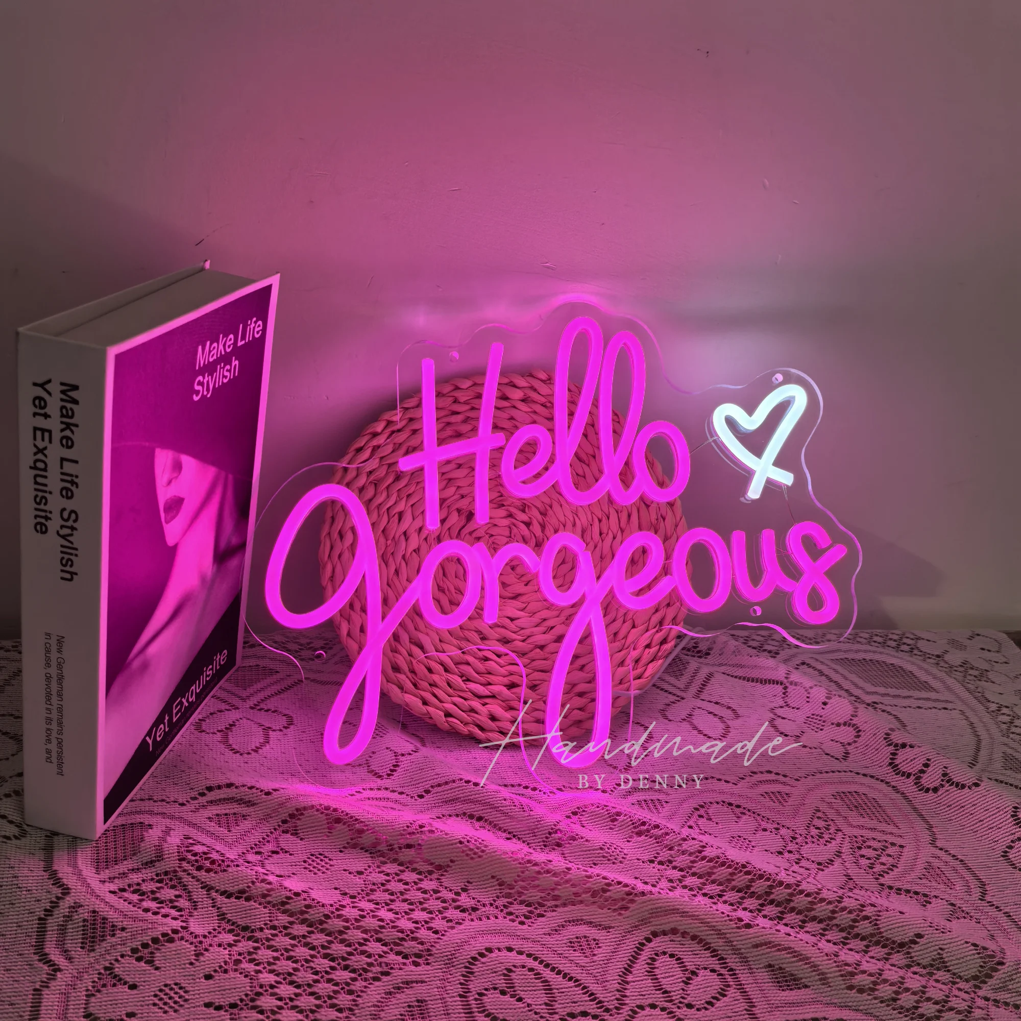 

Неоновая вывеска «Hello Gorgeous»: светодиодная неоновая вывеска для подарков на день рождения, свадеб, вечеринок, декора стен дома, комнаты, студии, салона красоты