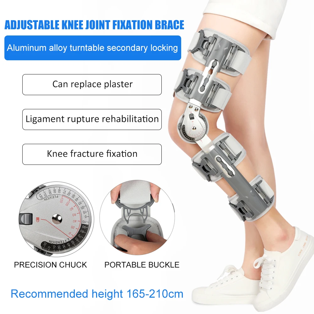 Hinged ROM Knee Support Orthosis Immobilizer Orthosis Stabilizer Protector for ACL MCL PCL Injury for Left & Right Leg,Men Women