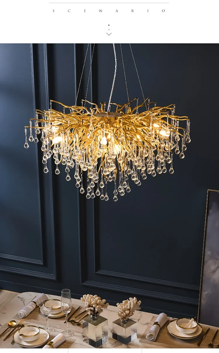 Luxury Crystal led Ceiling Lights Chandeliers Home Hanging Pendant Lamp Living Dining Room Bedroom Lustre Lampara techo