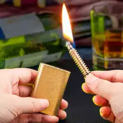 Zorro Original Pure Copper Match Retro Kerosen Oil Cigarettes Lighter Pull Ignition Fire Men's Smoking Tool Gift for Man