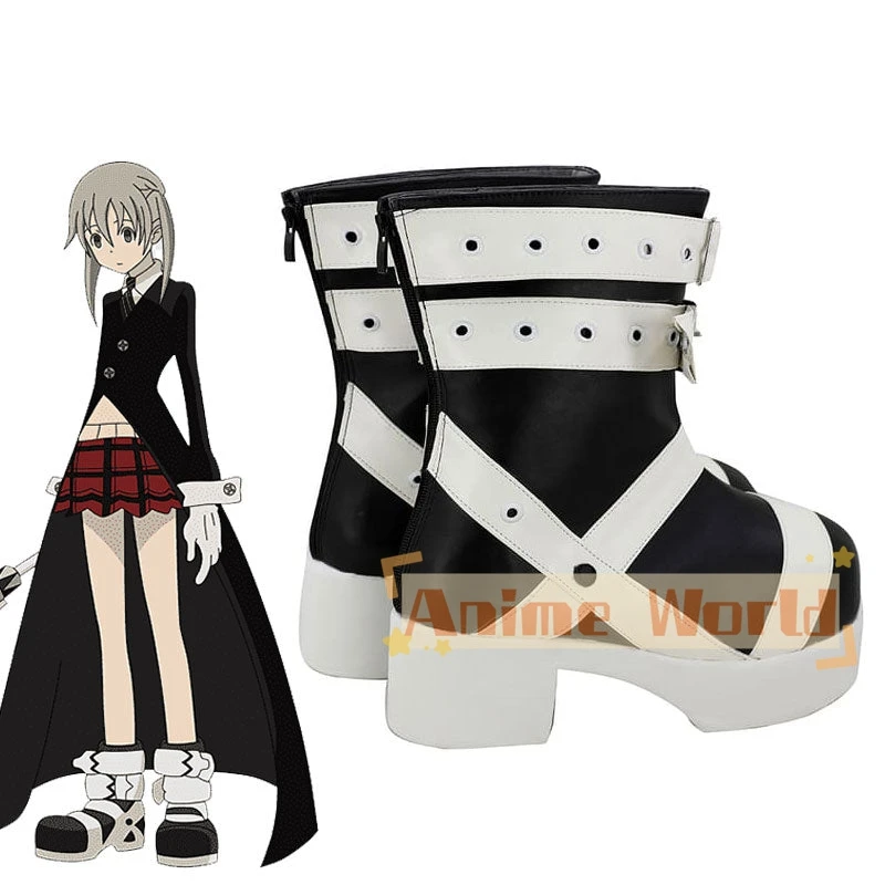Chaussures de Cosplay Maka Albarn, bottes de carnaval d'halloween sur mesure