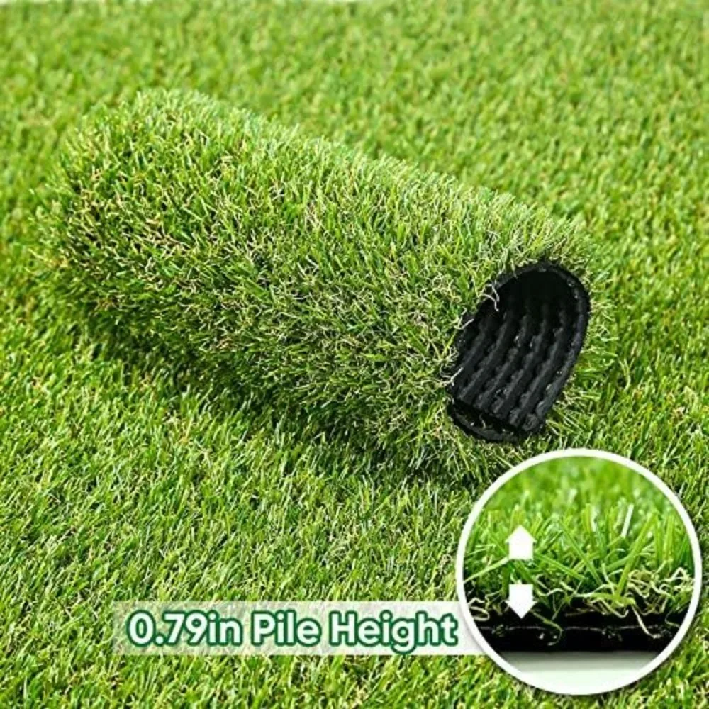 Artificial Turf 7FTX15FT (105 sq. ft.), Drain Hole Indoor Outdoor Artificial Grass Carpet for Pet Dog Garden Backyard Balcony