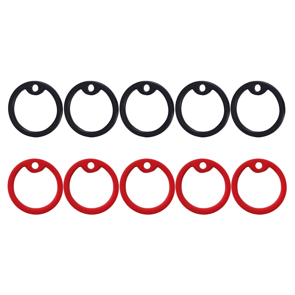 10pcs Pet Dog Tag Rings Dog Name Tag Silicone Silencers Rings Mute Hoops Pet Name Tag Accessory Dog Tag Hoop