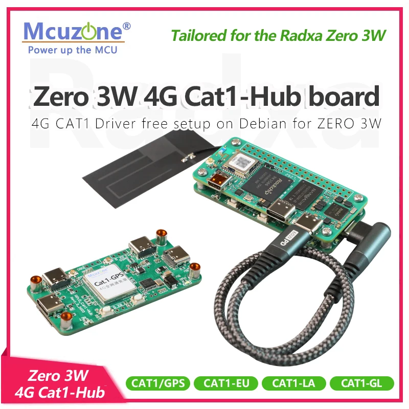 

Плата Radxa Zero 3W 4G Cat1-Hub, установка 4G CAT1 без драйверов на Debian для ZERO 3W