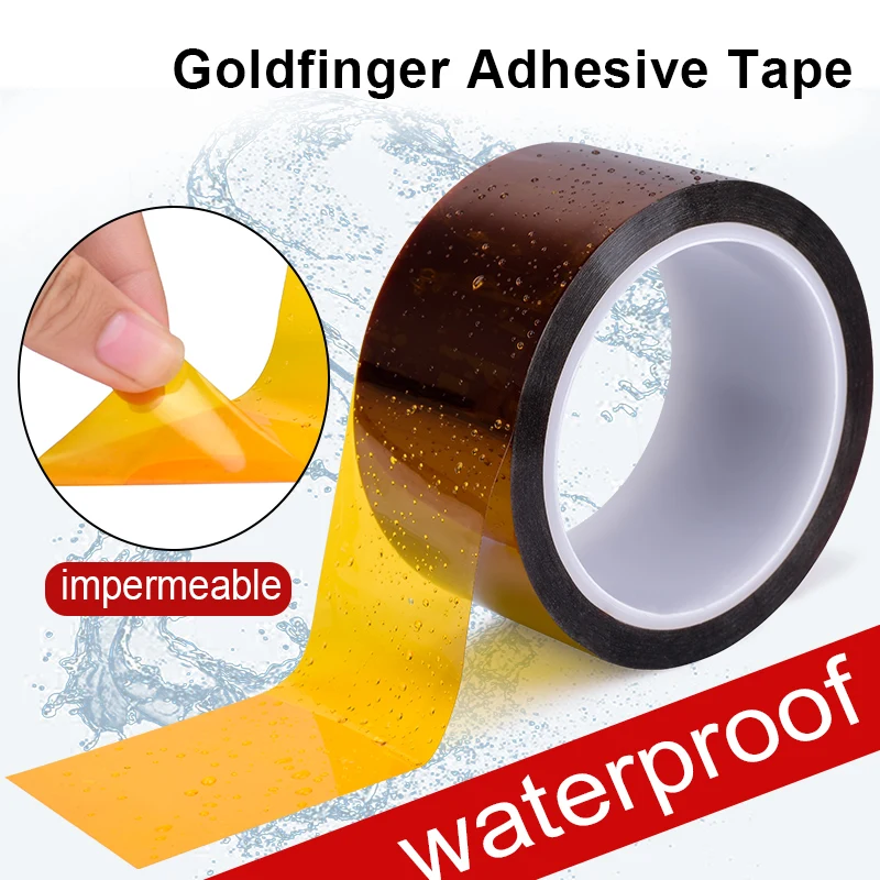 Tea colored gold finger heat-resistant tape with no residual circuit board, lithium battery wrapping, baking paint, heat-resist