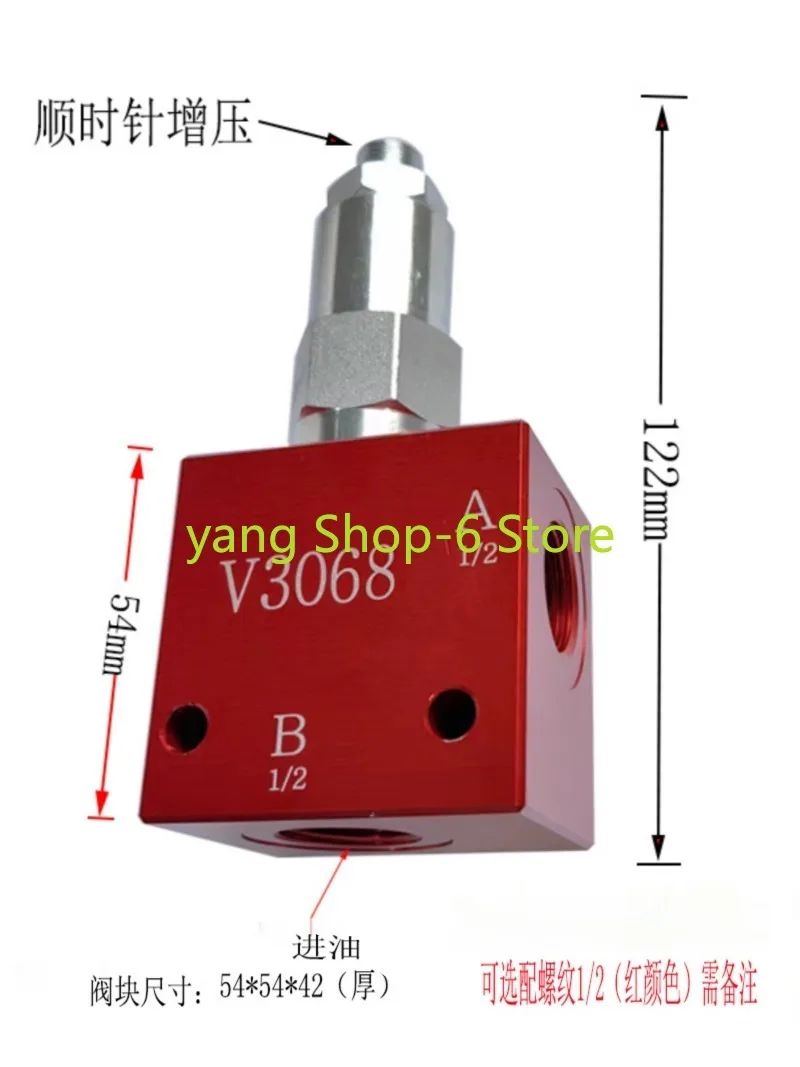 V3068 Manually Adjustable Hydraulic Valve Pressure Relief Valve With Valve Block