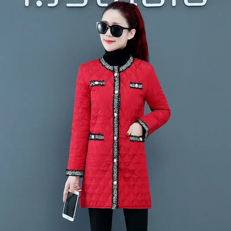 Women Autumn Winter Coat Jacket Warm Down Cotton Parkas 2024 Female Cotton Padded Jacket Women Thin Cotton Coats Loose Size 4XL