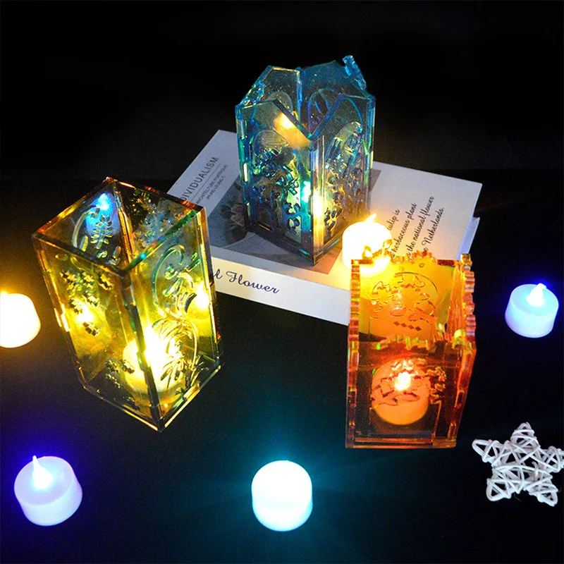SZ040 Lampshade Candlestick Silicone Resin Mould DIY Assembled Gypsum Concrete Pen Holder Brush Mold For Making Storage Box image 5