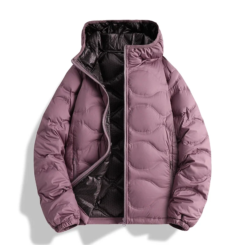 Outdoor Camping Down Jackets Hooded Comfortable Warm Down Coats Windproof All-match Male Clothes Winter Fashion Casual