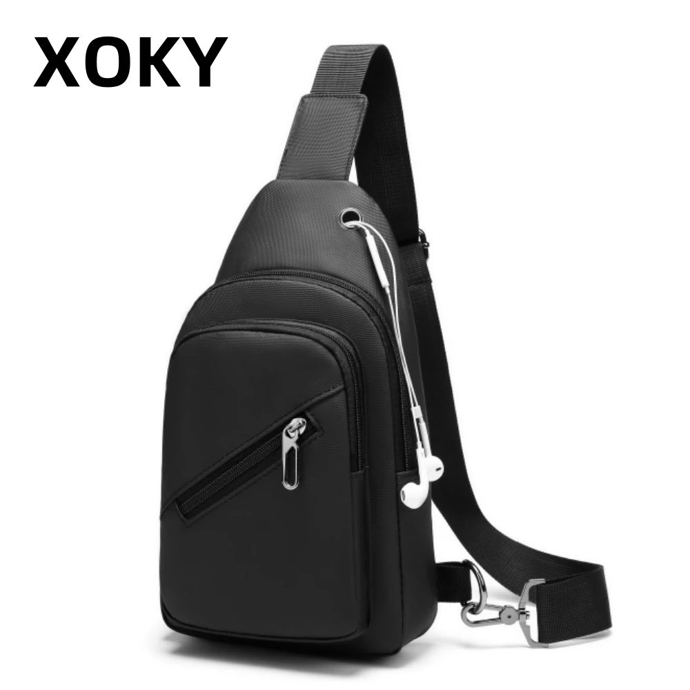 XOKY-Pacote multifunções anti-roubo mensageiro para homens, uma bolsa de ombro, crossbody sling peito sacos, pacote de viagem, 1066