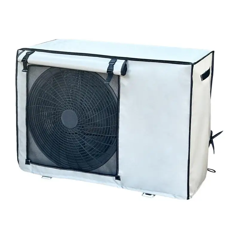 Air Conditioner Cover Outside Condenser Home Storage Dustproof Sunscreen Breathable Waterproof Oxford Leaves Guard Sun Shade