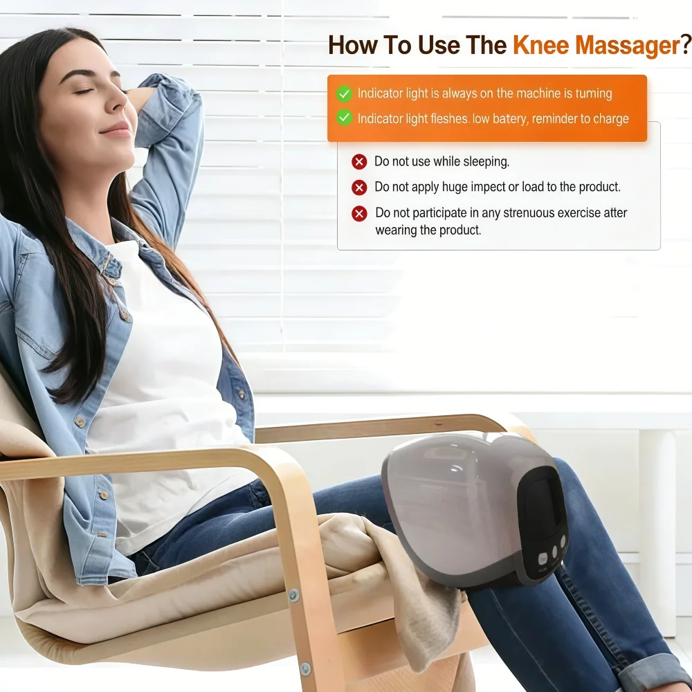 

Knee Massager Wireless Laser Therpay Device for Knee Pain Relief Heating Therapy for Osteoarthritis Elbow Leg Arthritis