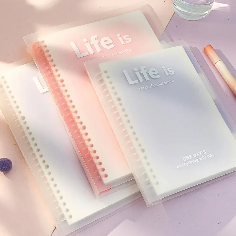 A5 Detachable Loose-Leaf Notebook 60 Sheets Horizontal Line Paper Book Korean Stationery Students Writing Office School Supplies