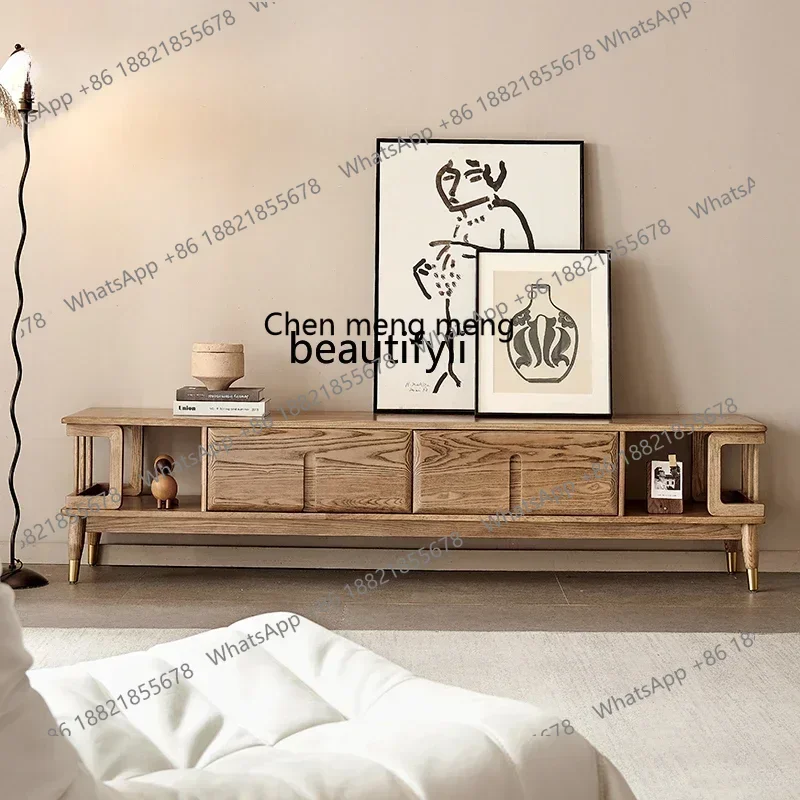 M182  Solid Wood TV Cabinet Solid Wood Simple Home Deck TV Cabinet and Tea Table Combination