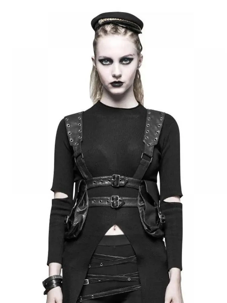 New Female Waist Bag Steampunk Women's Bag Two Shoulder Vest Armor Accessories Bag Clothing Belt Bag Fanny Pack Purse Sac Banane