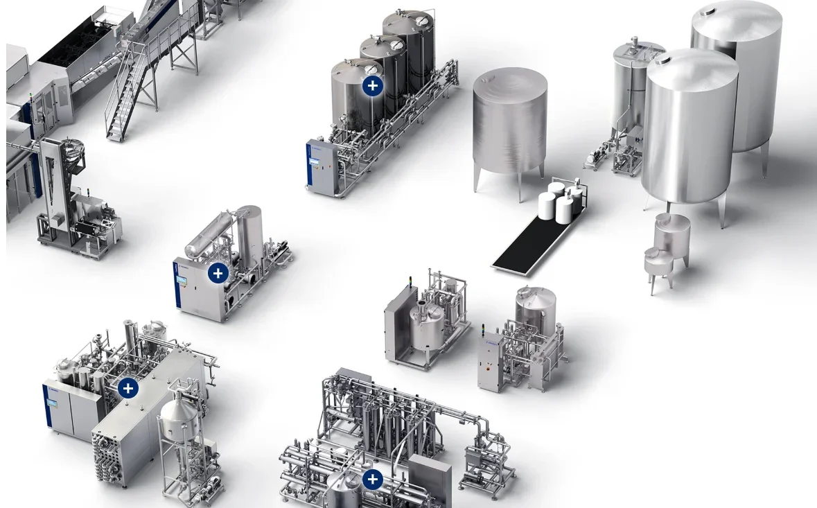Línea de producción de jugo de fruta Línea completa de producción de jugo