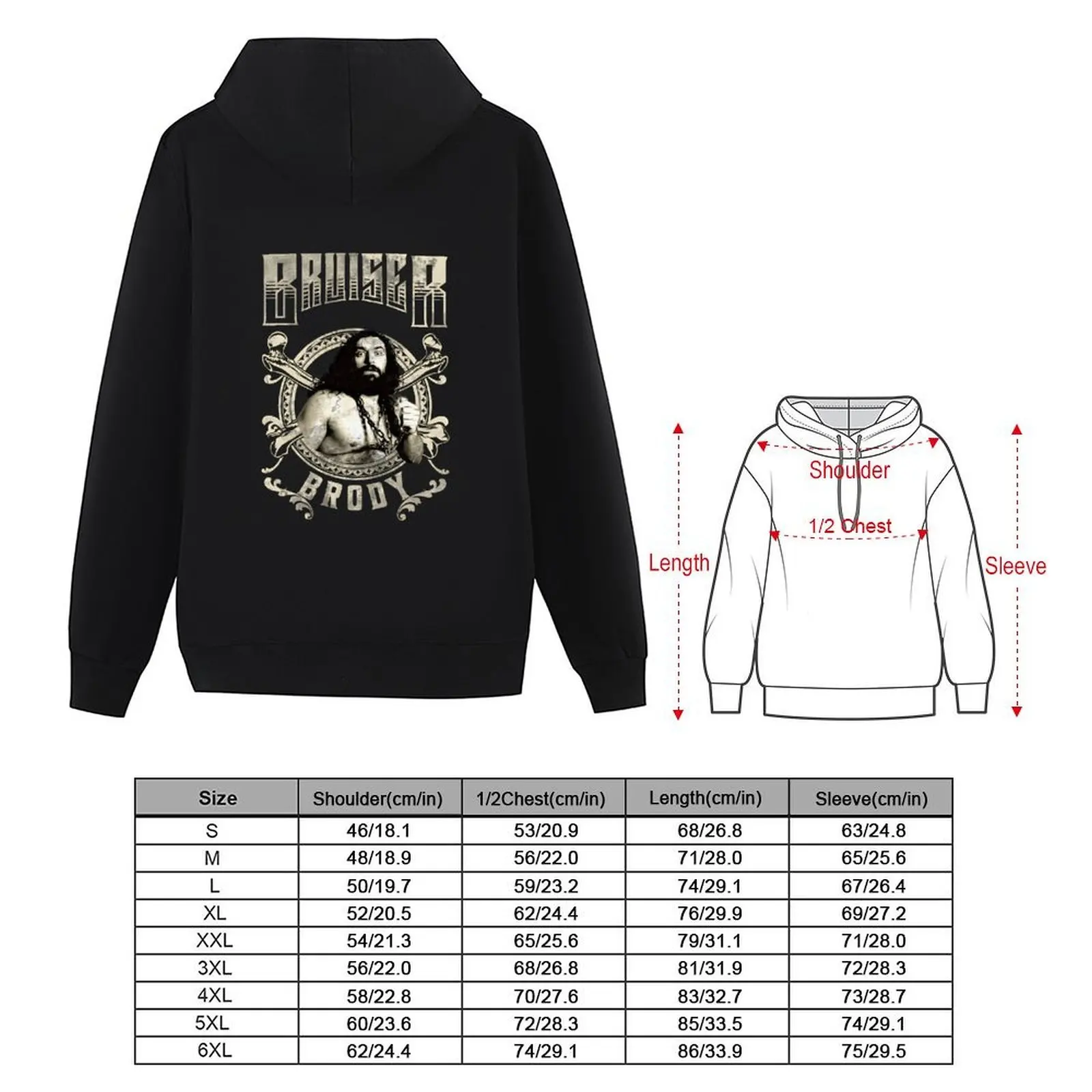 Bruiser Brody Sudadera con capucha blusa anime ropa para hombre camisetas gráficas hombres hombres sudadera con capucha