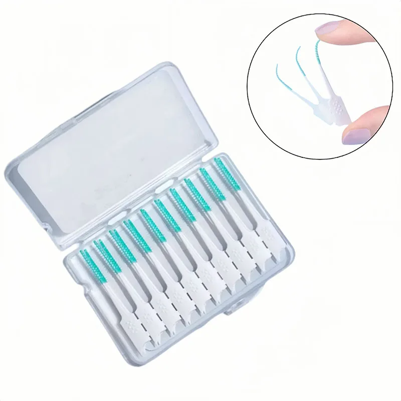 40 unids/caja de hilo Dental, cepillo Interdental de limpieza Dental, selección de hilo Dental, cuidado de higiene bucal, cepillos de aparatos ortopédicos