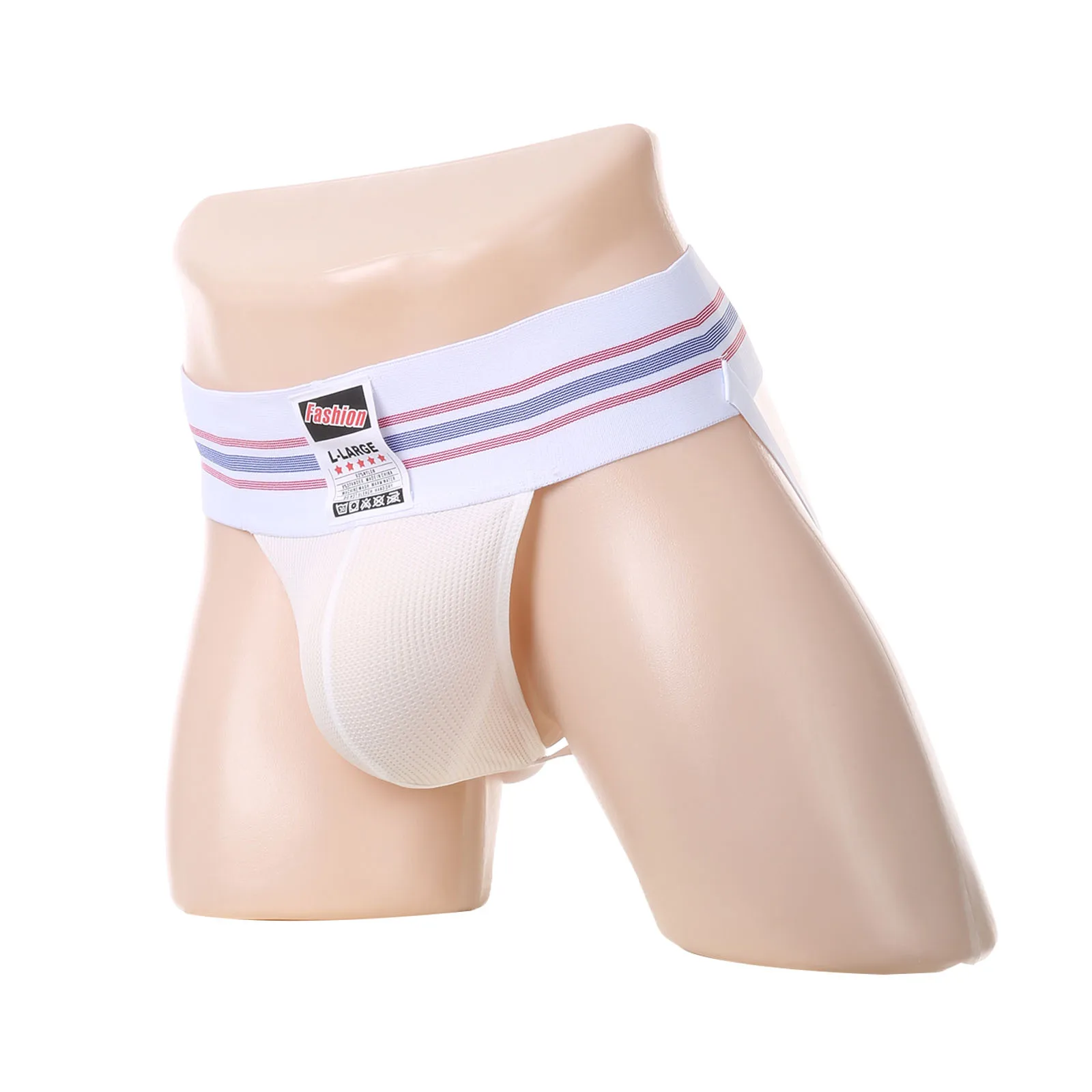 

Men Mesh Jockstrap Breathable Sexy Underpants Wide Waistband Underwear U Convex Male Thong G-string Athletic Jock Strap