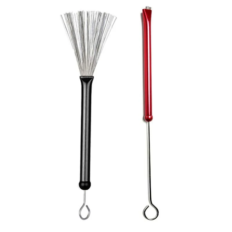 

2 Pack Percussion Brushes, Professional Wire Brushes, Jazz Drum Brushes, Percussion Drum Brushes