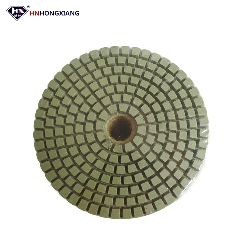 

Stone Marble/ Granite Diamond Polishing Pad 4'' Diamond Polishing Pads Wet Polishing Fast for Granite Quartz Stone