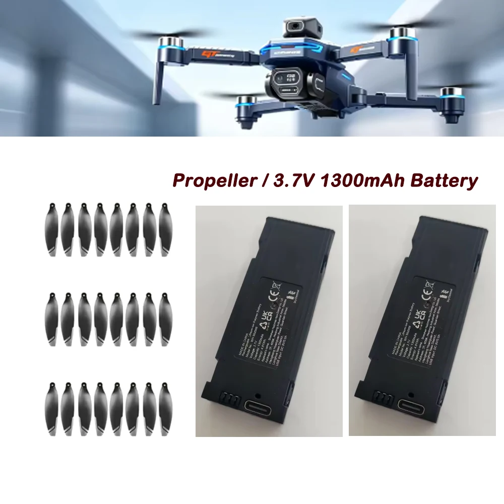 

GT8 Mini Drone Spare Part 3.7V 1300MAH Battery / Pepeller Wing Blade for LSRC-GT8 Brushless Drone Accessory