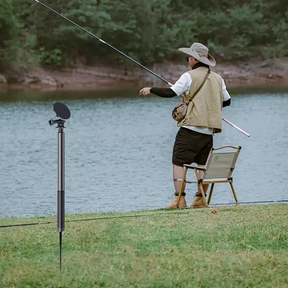 Treppiede estensibile Selfie Stick Plug Stand per campo da Golf supporto per telefono Mag-safe per Smartphone Camera Go Pro DV