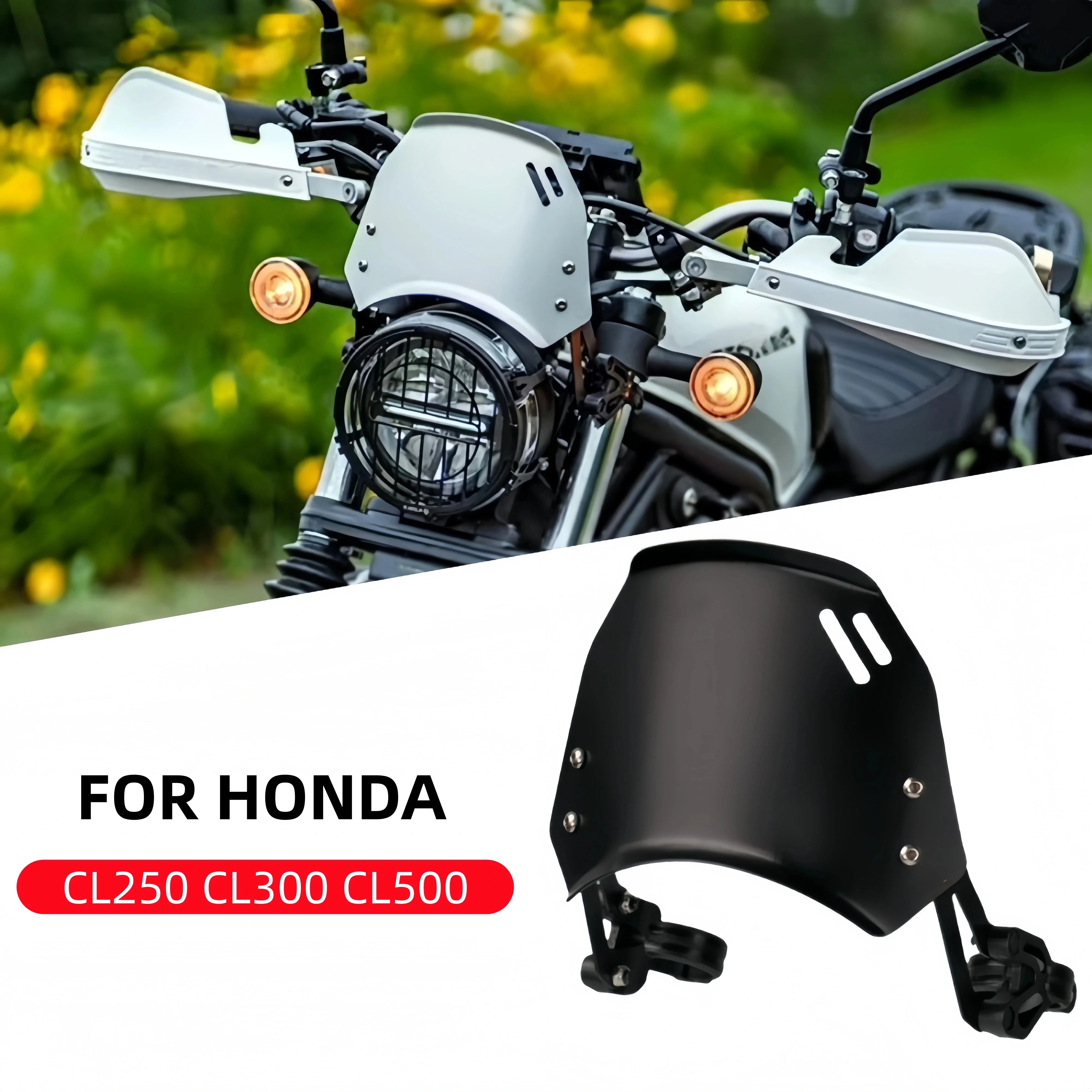 

Aluminium Front Windscreen Windshield Wind Shield Visor Airflow Deflector Motorcycle Accessories For Honda CL250 CL300 CL500