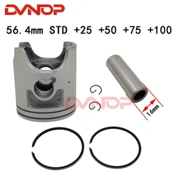 Motorcycle Piston Ring Set For YAMAHA TZR125 1987-92 DT125R 1988-99 R1-Z 1991 1992 Bore Size 56.4mm +25 +50 +75 +100