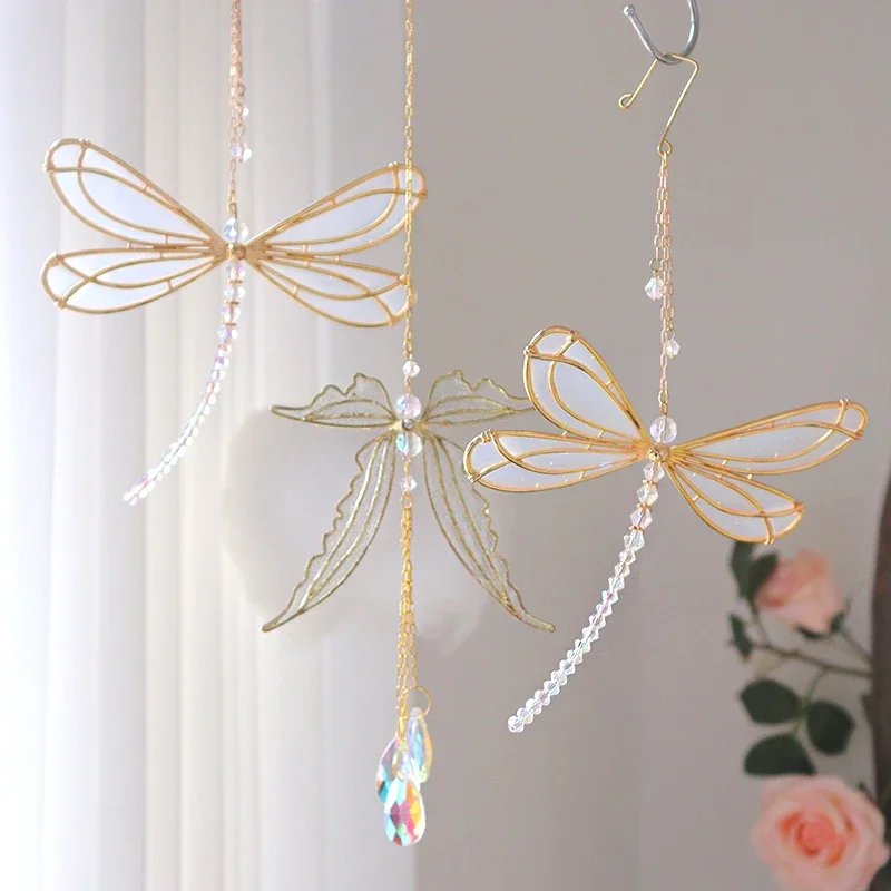 Dragonfly Sun Catcher Pendant, Window Home Decoration, Fairy Wing Crystal Craft
