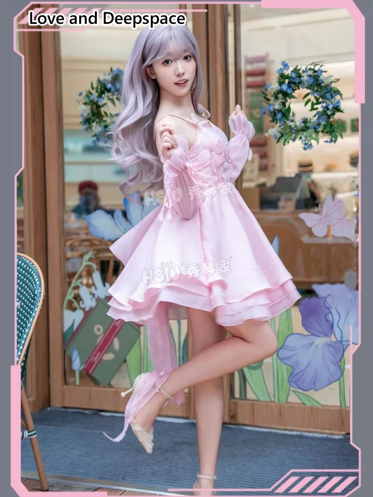 

MC Cosplay Costume Game Love and Deepspace Anime Women Dress Uniform Halloween Carnival Party Suit Role Play Clothing Stock