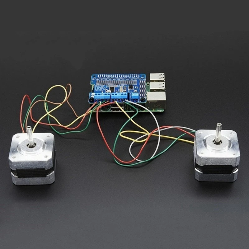 Stepper Motor HAT V0.2+Robot Expansion Board Stepper/Motor/Servo For Raspberry Pi 3B/3B+ Replacement Parts Accessories