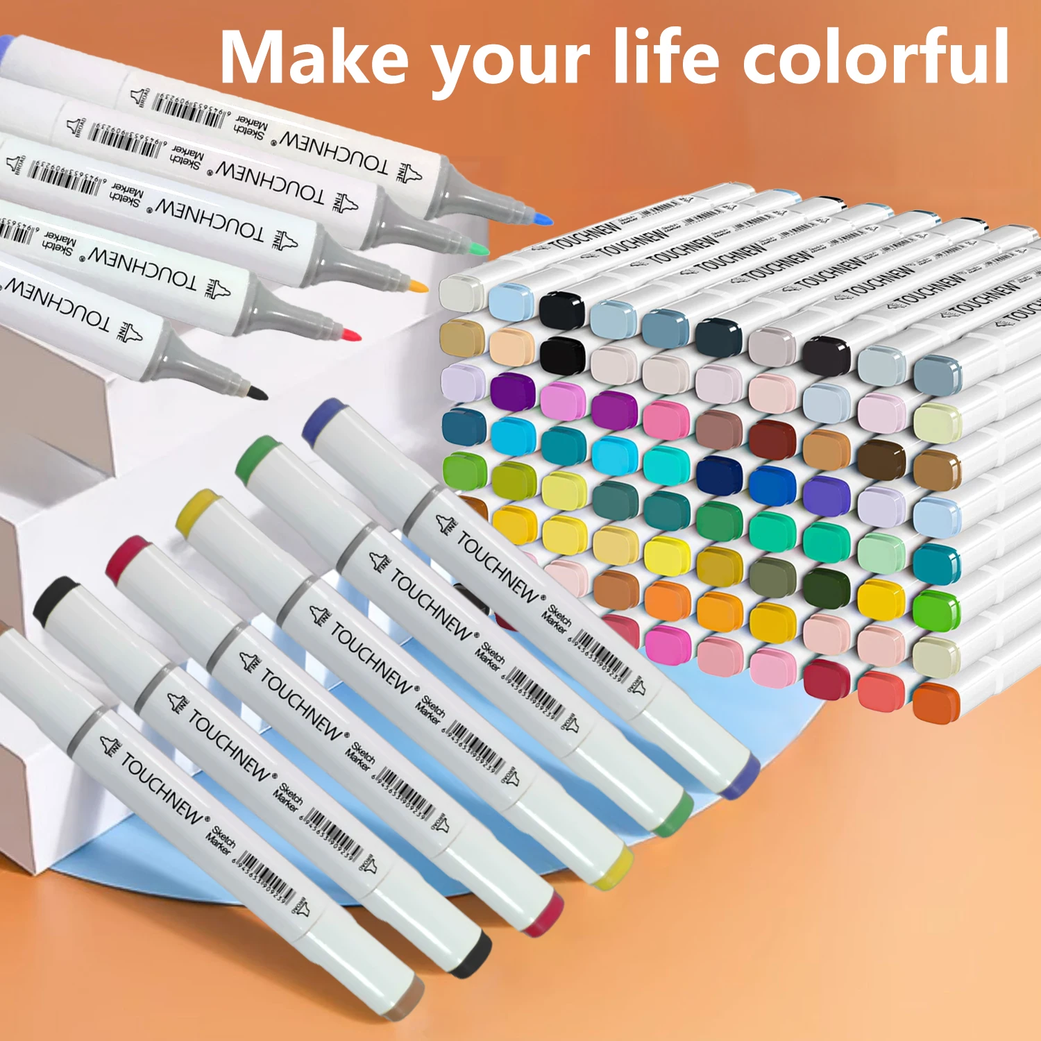 

40/60/80/168 Colors Alcohol Markers Set Dual Tips Permanent Art Marker Pen for Coloring Painting Sketching and Drawing