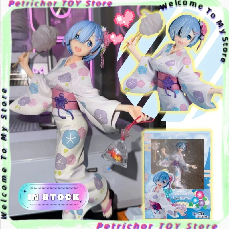 

【Версия премиум-класса】23 см Re: «Жизнь с нуля в другом мире» — в юката (летнее кимоно), аниме-фигурка, модель, украшение для рабочего стола