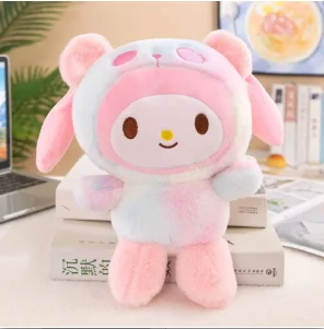 2025&Sanrio Plushies Hello Kitty Cinnamonroll Kuromi Pochacco Stuffed Plush Doll Cos Bear Cute Toys Children Birthday Gifts