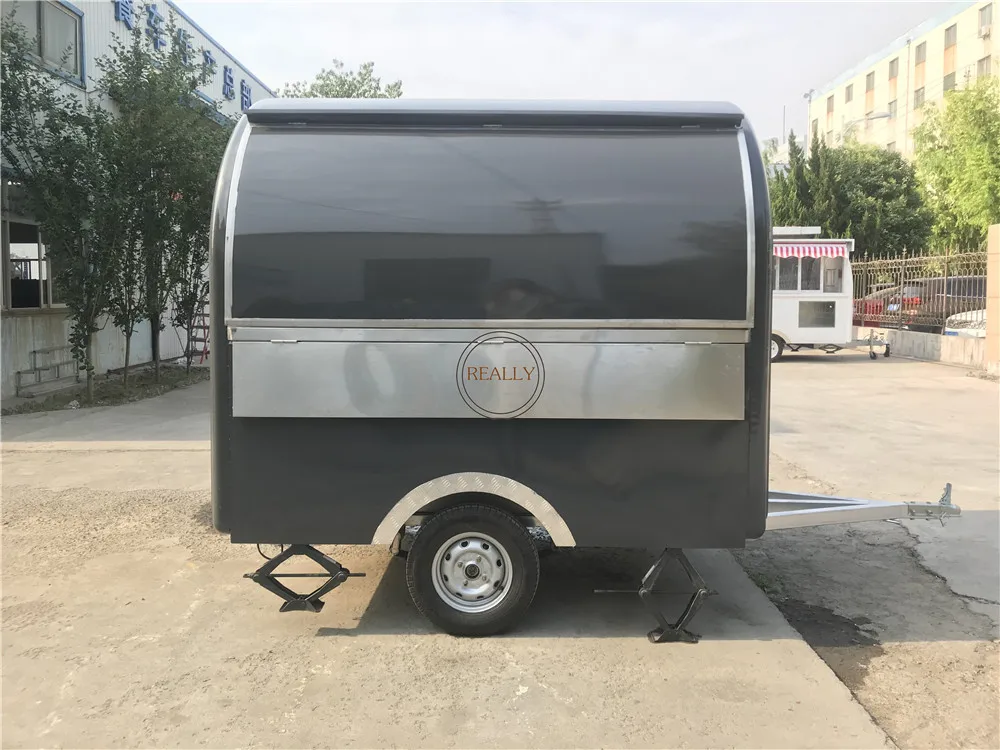 Verdure Tipo retrò Rimorchio mobile per alimenti Caffè Pizza Camion Cupcake BBQ Può aggiungere congelatore Friggitrice Spremiagrumi