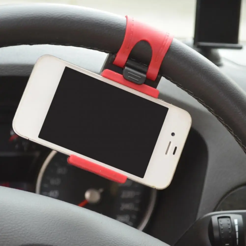 Phone Holder Strong Bearing Capacity Professional Universal Car Steering Wheel Cell Phone Mount for Driving