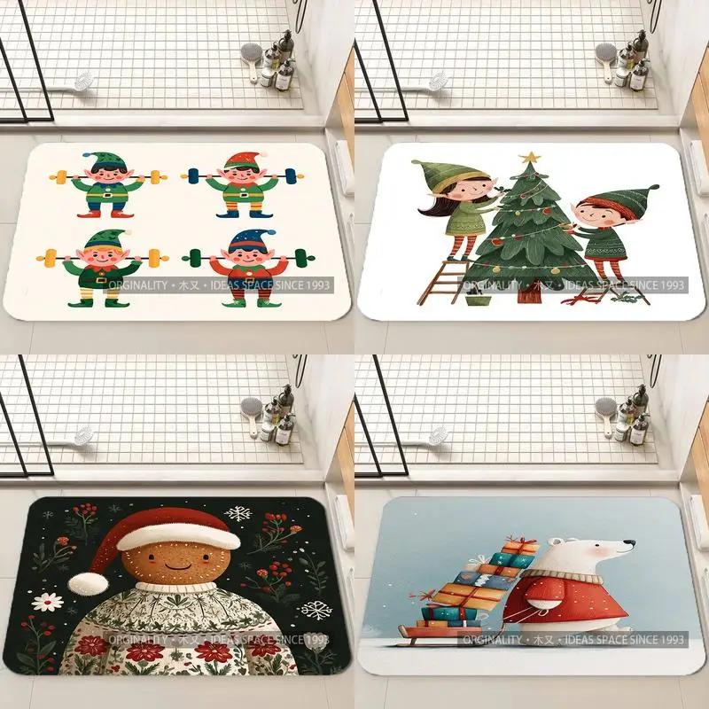 

Cute Christmas Ducks Living Room Decoration Home Sofa Non-Slip Carpet Study Bedroom Tatami Children'S Soft Floor Mat